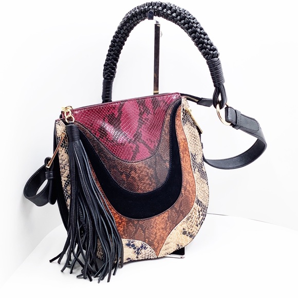 Sam Edelman Handbags - {Sam Edelman} Black Suede/Leather Cross Body Bag